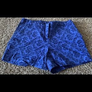 Blue Paisley Shorts